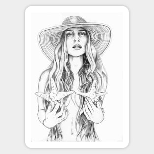 Perrie Edwards Starfish Drawing Sticker